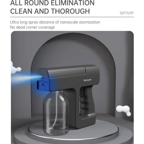 300ml USB Cordless Nano Sanitizer Sprayer Fogger Disinfectant Gun Machine Electric Nano Steam Blue Light Sprayer Machine