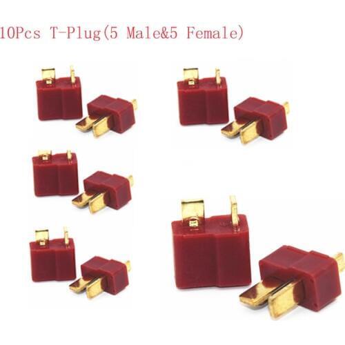 5Pairs Male Female T Plug Connector iMax b6 Battery balance charger Accessory For RC Lipo/Ni-CD Battery charging