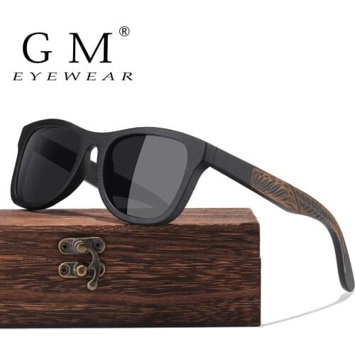 GM Promotion Womens Mens Bamboo Wooden Sunglasses White Frame Eyewear With Coating Mirrored UV 400 Lenses in Wooden Box