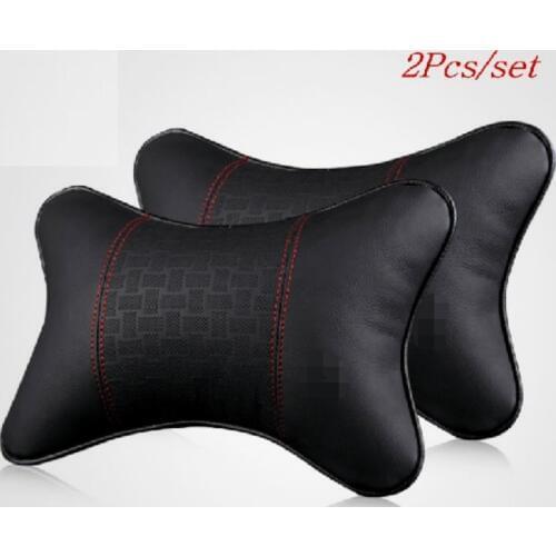 Car headrest For Mini cooper / Neck protecting pillow leather vehicle / cushion pillow / Seat bone pillow / Leather head pillow