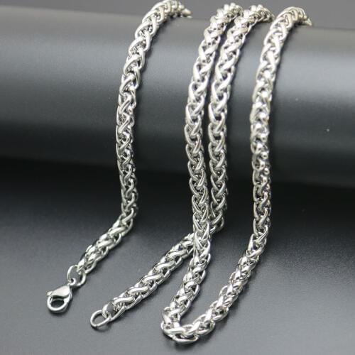 Fashion Pendant Necklace Chain 316L Stainless Steel 2.5mm 3mm 4mm 5mm Lanterns Necklace Chain For women men locket pendant