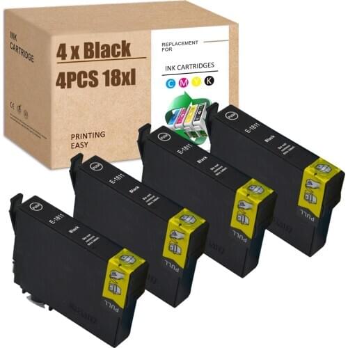 For Epson 18XL Black Ink Cartridge Compatible for Epson 18 XL Ink XP-202 XP-205 XP-215 XP-225 XP-305 XP-315 XP-322 XP-325 XP-405