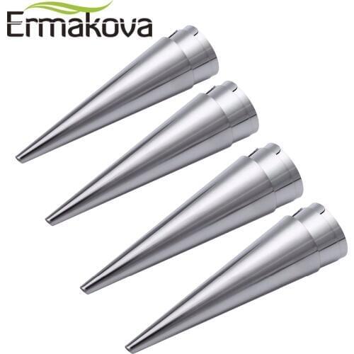 ERMAKOVA Set of 12 Small Size Pastry Cream Horn Mould Stainless Steel Conical Tube Cone Pastry Roll Horn Mold Baking Mould Tool