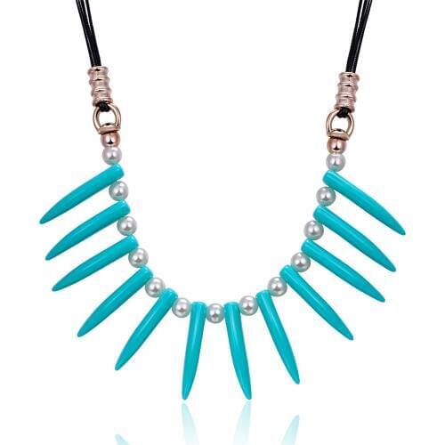 HC Fashion Short Sweater Necklace Women Coat Choker Necklace Pendant Vintage Resin Ivory Elegant Collier Girls Party Gifts W