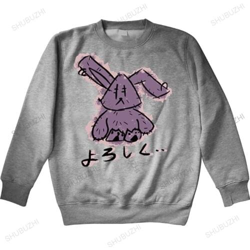 Japanese Ulzzang Cute Rabbit Gothic Aesthetic Mens hoody Dark Print Plus Size Fashion hoodie Harajuku Vintage Cartoon Tops