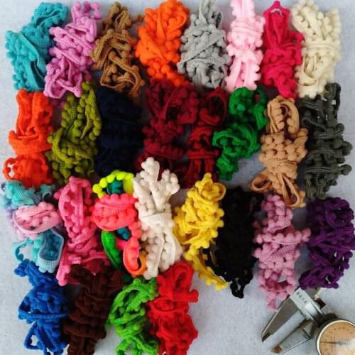 Wide 0.9CM Small teeth pompom ball top lace ribbon macrame tassel lace DIY handmade patchwork quilting accessories 10meter/lot