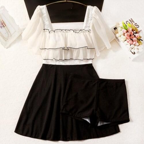 STAERK cute fashionable skirt restoring ancient ways is conservative block meat thin hot spring resort swimsuit