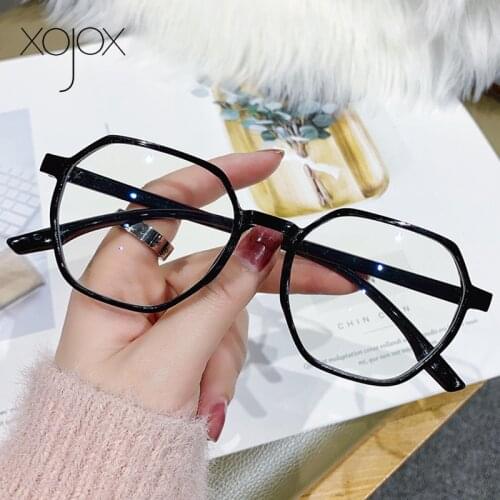 XojoX Polygon Vintage Womens Reading Glasses Men Anti-Blue Light Computer Hyperopia Spectacles +1.0 1.5 2.0 2.5 3.0 3.5 4.0
