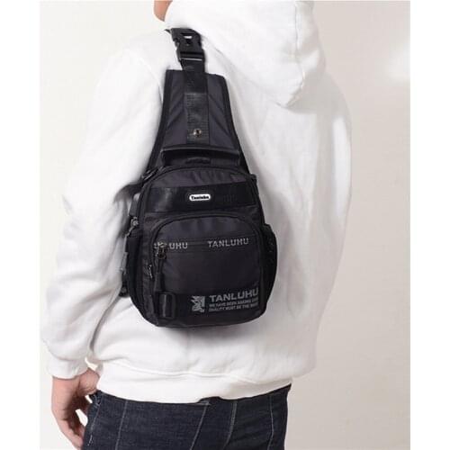 Mens multi-functional Travel Leisure And Business one-shoulder cross-body Bag High Capacity Simple Oxford Backpacks