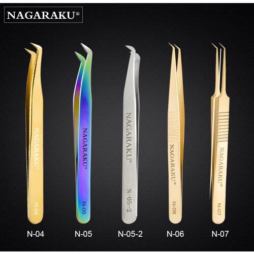 NAGARAKU 1 pc High quantity Make up Tools Eyelash Tweezers premade volume fans Eyelash Tweezers russian volume eyelash Tweezers
