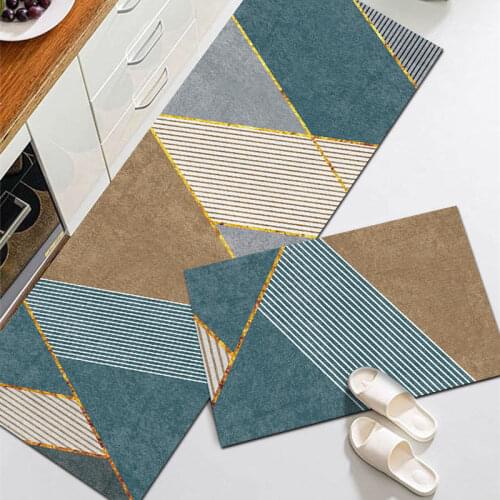 Kitchen Area Rugs for Floor Nordic Bathroom Entrance Door Mat Washable Non-slip Bedroom Living Room Carpet Bedside Tapis Tapete