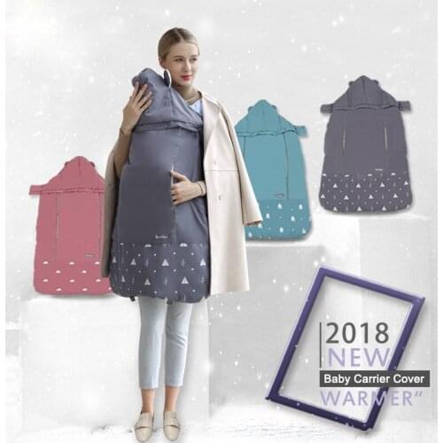 New Autumn Winter Baby Carrier Cloak Keep Warm Pram Cover Wind Rain Snow Proof with Velvet Lining Blanket Outdoor Necessary