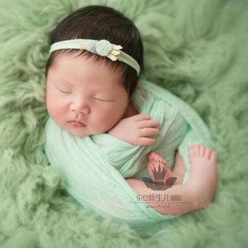 Newborn Dyed Cheesecloth wrap Photography props Baby Soft Swaddle Sack Layering Fabric 90*90 cm