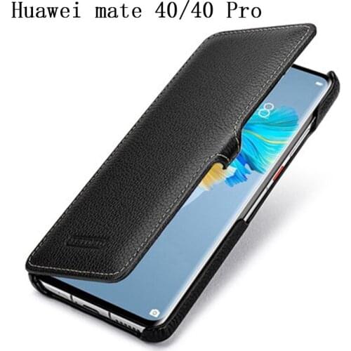 New Fashion Phone Case for Huawei Mate 40 Luxury Genuine Leather Cover Bag for Huawei Mate 40 Pro Mate40pro funda skin Flip capa