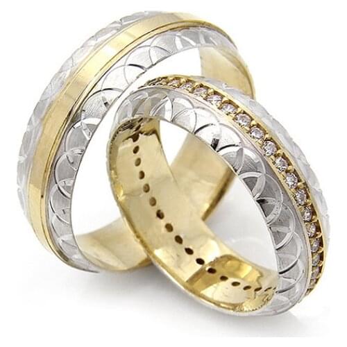 Couple Wedding Ring Sterling Silver 925 Woman And Man Luxury Jewelry Bands Engagement Anniversary Anatolian Civilization Models