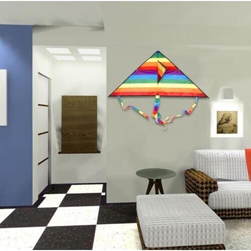 1 Set Rainbow Kite Kids DIY Toys Long Tail Outdoor Control Game L9X0 Kite Stunt Pigment Kite Kites Parent-Child Surf Line F V8A6