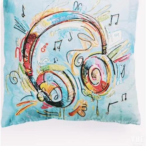 Most soft fashion decorative simple Blue Geometric series customized printing home softa cushion covers