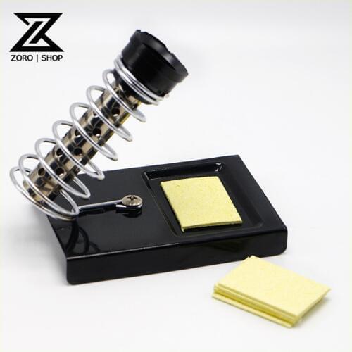 C-4 Soldering Iron Support Stand Station Metal Base with 5 Replacement Sponges Soldering Iron Cleaner