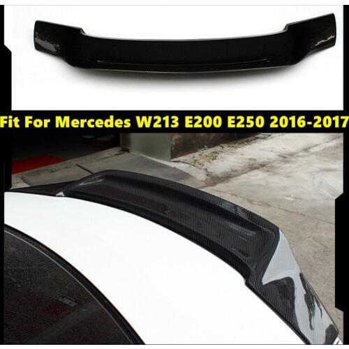 E Class W213 PSM Style Carbon Spoiler With 3M Tape Rear Tail Wing Bootlid Lip for Mercedes E200 E250 2016-2017 4 Door Sedan