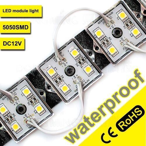 LED Module 5050SMD Blue Yellow White Warm White Green Red 4 Leds High Bright For LED Sign LED Modules 50pcs/Lot IP65