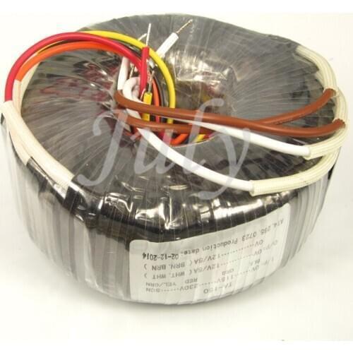 Toroidal transformer 120W 12V×2 (5A 4-wire) 115-230V ring cattle power transformer, oxygen-free copper enameled wire