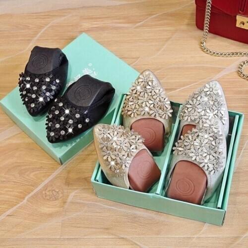 2021 New Women Shoes Fashion Women Flats Slip On Autumn Comfort Loafers Soft Soles Foldable Shoes Woman