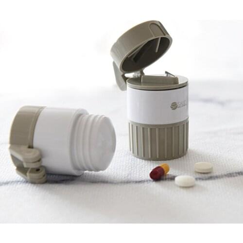 Pill Divider Medicine Crusher Pill Cutter For Tablets 4 In 1 Portable Case Pills Splitter Dispenser Broken Mill Drug Separator