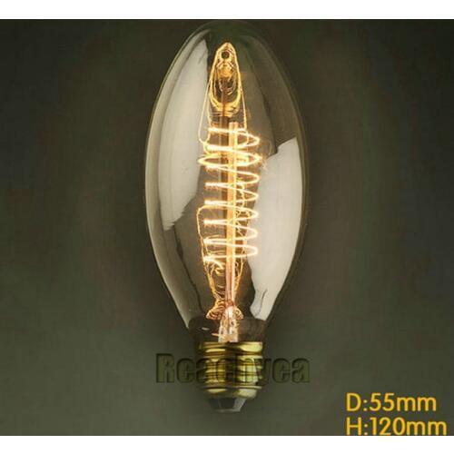 C55 vintage edison bulb Tungsten 220V-240V 40W E27 antique edison bulb