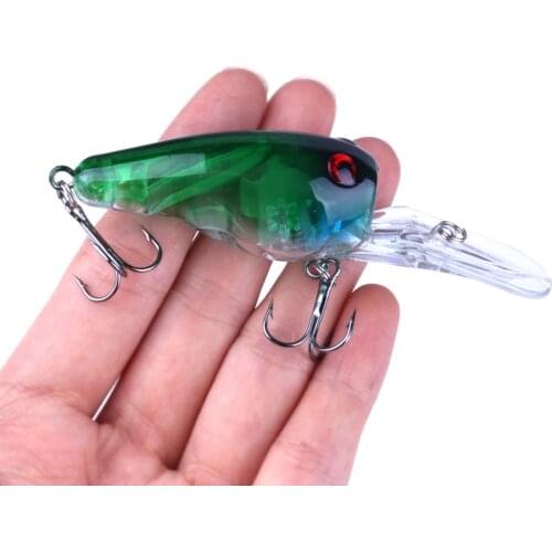 HENGJIA hard plastic fishing lure 1pcs colorful crankbait swimbait floating topwater fishing tackle