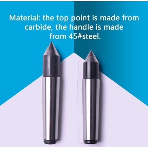 1PC MT2/MT3 Carbon Steel Lathe Morse Taper Lathes Dead Center 0.010 Precision 60 Degree Point for Milling Machine