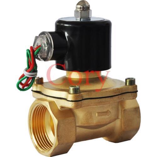 1PCS Air Gas Pneumatic Electric Solenoid Valve 2-way 32mm Thread Normal Closed 2W-250-25