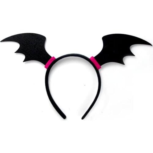 12pcs Adult Children Plastic Hair Costume Halloween Vampire Bat Wing Headband Party Role Play Costume Demon Wing Headband Props