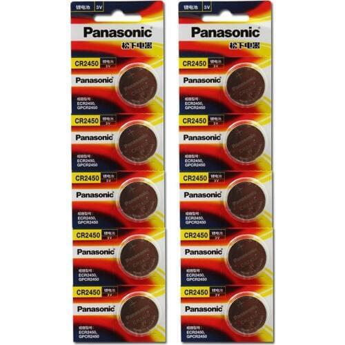 20pcs/lot New Battery For Panasonic 3V Lithium Coin Button Batteries CR2450 DL2450 BR2450 LM2450 For LED Lights Toys Watches