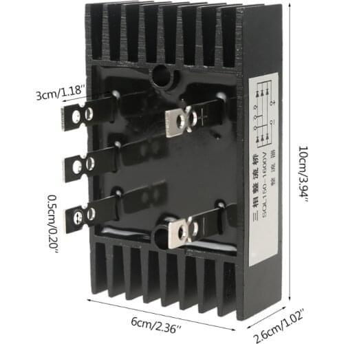 3 Phase SQL150A Diode Aluminum Case Bridge Rectifier 1000V-1600V Rectifier