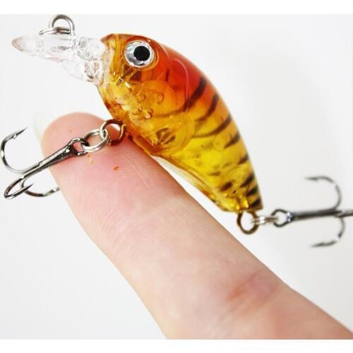 4G 45MM Fishing Lures Minnow mini rock Crank Bait Crankbait Bass Treble Hook Swing lure baits wobblers Japan fishing Lifelike