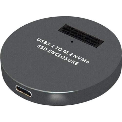 LM-914 USB 3.1 Type-C to PCI-E M.2 NVMe SSD Enclosure Adapter Converter for Windows OSX Linux Silver or Gray SSD Enclosure