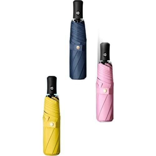 New Full Automatic Business Umbrella Three Folding Male Female Parasol Umbrella Rain Women Windproof Luxury Umbrella Men