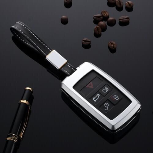 Aluminium Alloy Key Cover Shell Case Holder Ring For 2018 Land Rover Range Rover Sport Evoque Velar Discovery 5 keychain