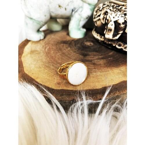 Dr Stone Natural Stone Women 'S Pearl Stone Ring DSN16