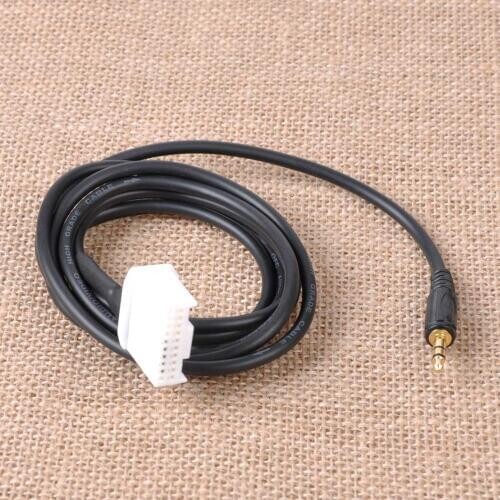 DWCX 3.5MM AUX IN Input Audio Radio Male Interface Adapter Cable for MP3 for Toyota Camry RAV4 Corolla 4Runner Highlander Yaris