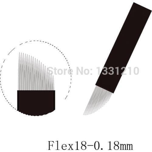 Flex 18 0.18mm Sobrancelha Blades Microblading Microblading Needles for Permanent Makeup Supplies Manual Eyebrow Blades
