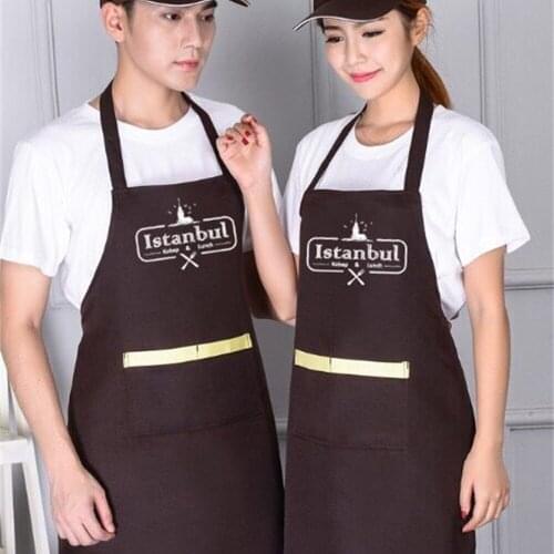 Apron custom printing kitchen anti-oil adult cute Korean fashion restaurant advertising work clothes customized printed LOGO