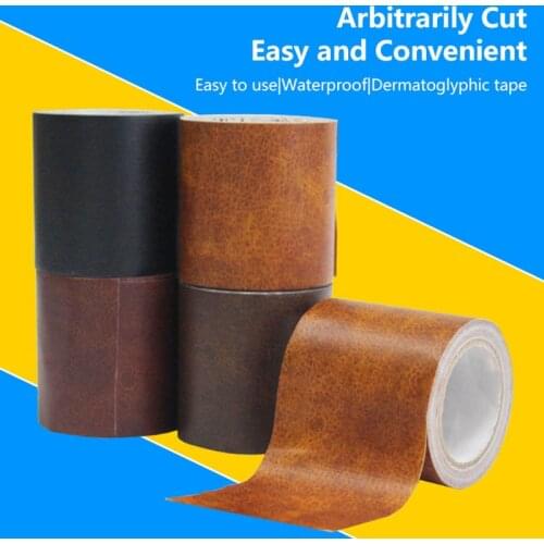 5.7cm * 4.57m/Roll Analog Leather Repair Tape Self Adhesive Sofa Decoration Sticker Furniture Beautification Tape Defect Cover