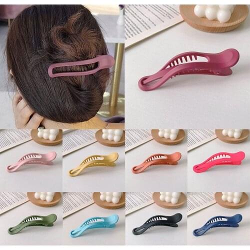 Frosted Hair Clip Big Hairpin Large Hair Claws Barrettes Headwear Hair Holder Hair Accessories Girls Duckbill Clip Hairgrips