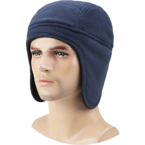 Men Hat Winter Earflap Women Fleece Bomber Hat Warm Thick Autumn Outdoor Skiing Cycling Sports Accessory For Teenagers