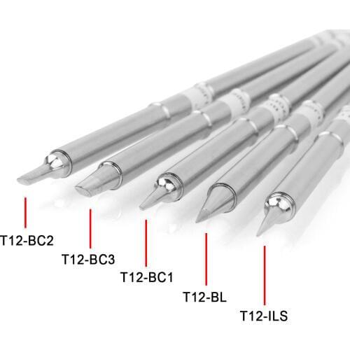 5pcs/lot Series Soldering Iron Tips for HAKKO T12 Handle DIY kits LED vibration switch Temperature Controller FX951 952 T12-BCM2
