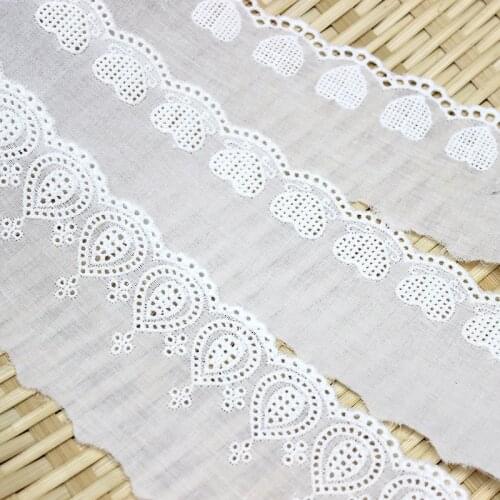 Heart Peach Shape New Exquisite Embroidered Lace Fabric Trim Wearable Rod Curtain Home Soft Decoration Lace Accessories VQX21530