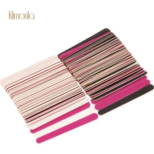 New 200pcs/Lot Professional Nail Files Buffer Sanding Pink Double Side 180/180 Cuticle Remover Manicure Wooden Nail Art Tools