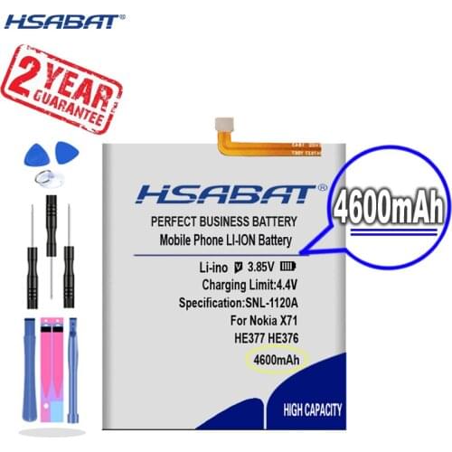 New Arrival [ HSABAT ] 4600mAh HE377 HE376 Replacement Battery for Nokia X71