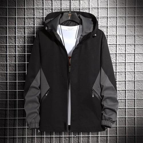Orange Classic Hooded Jackets For Men
